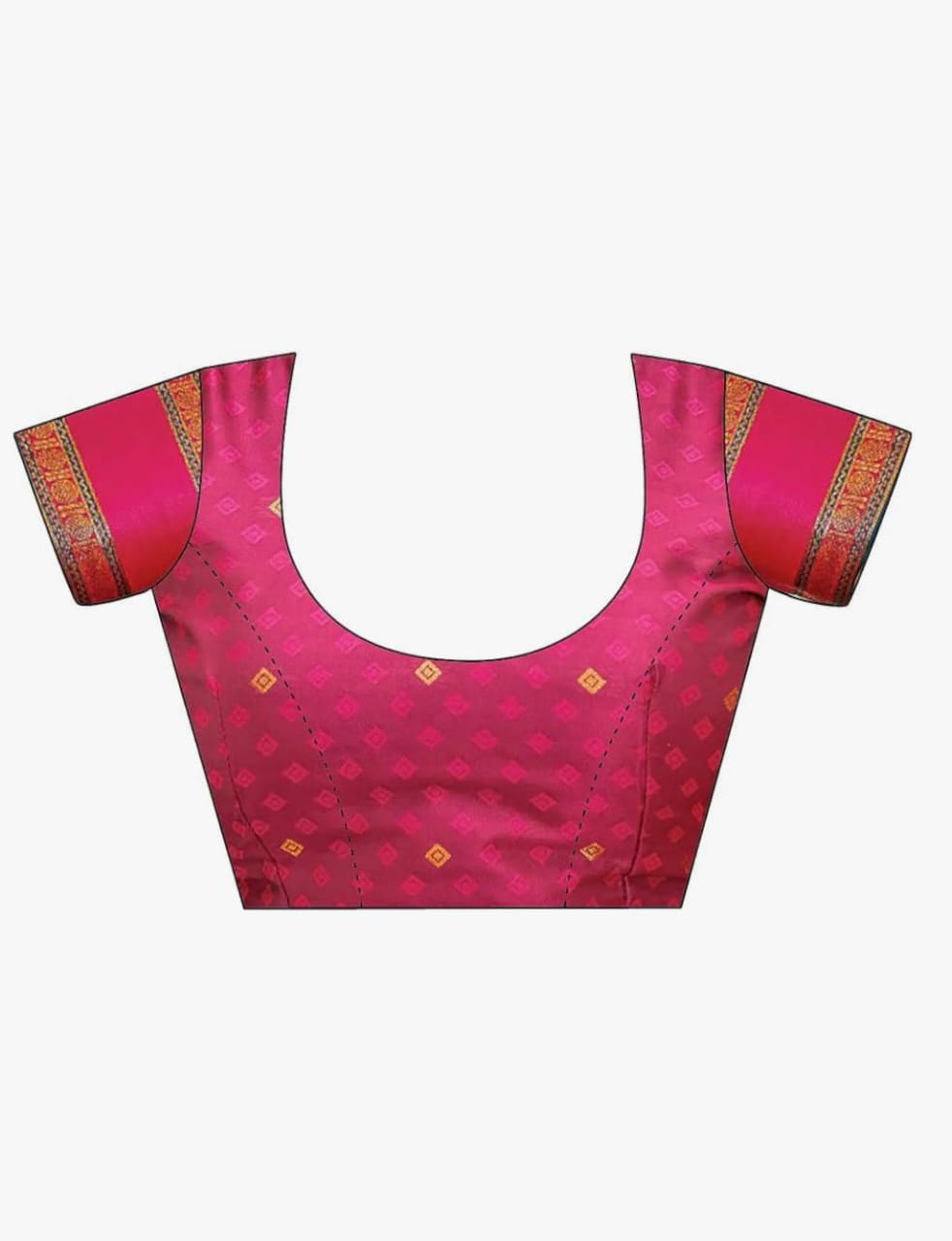 Stylish Saree with Small Dots and Detailed Border.