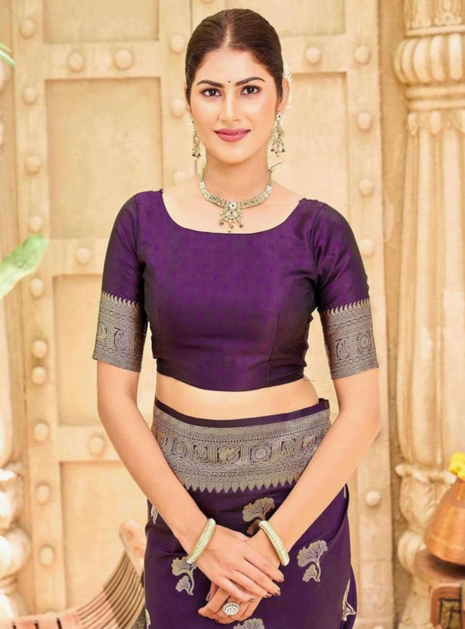 Stylish Saree with Small Dots and Detailed Border.