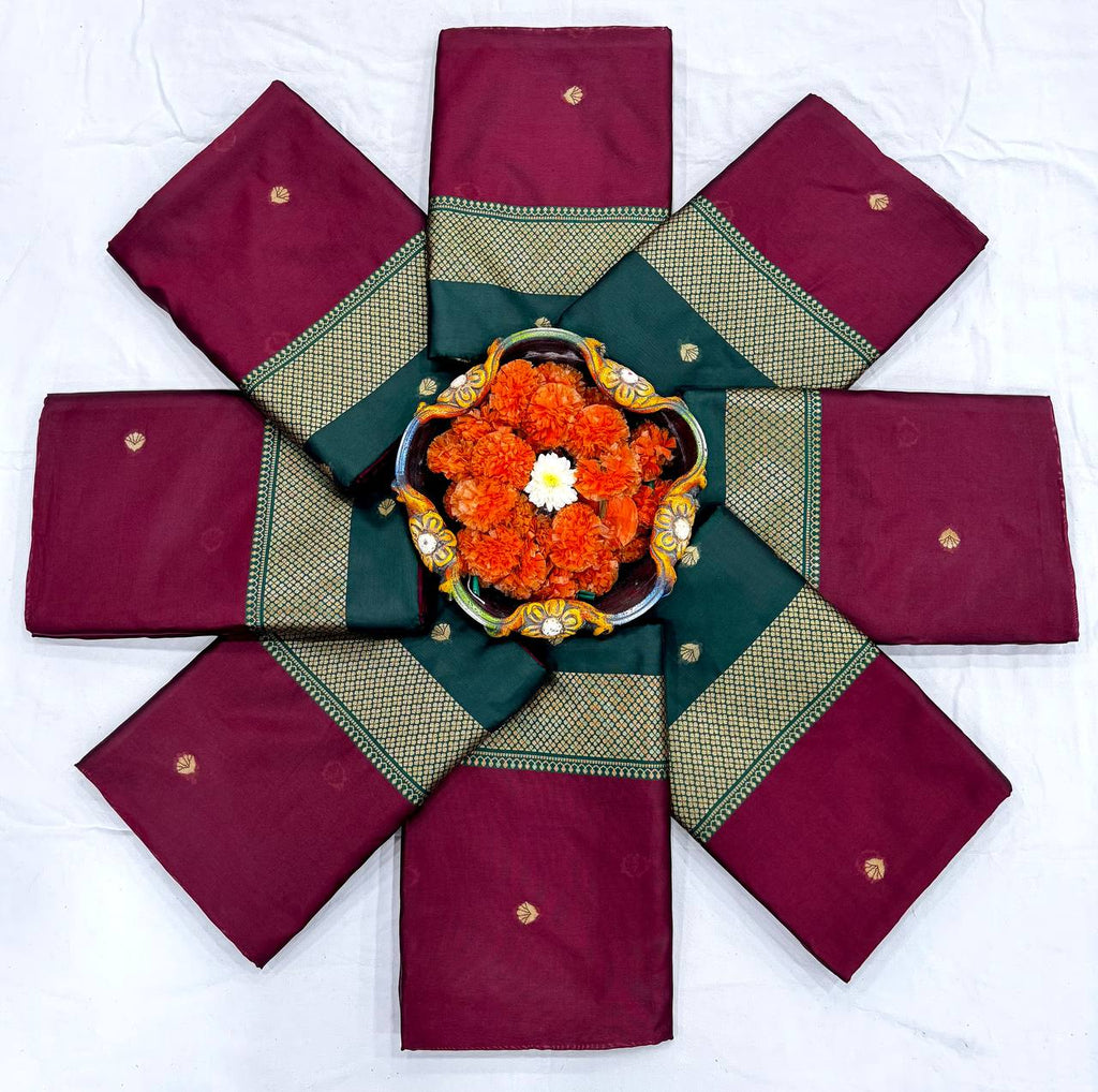 Elegant Dual-Tone Border Saree