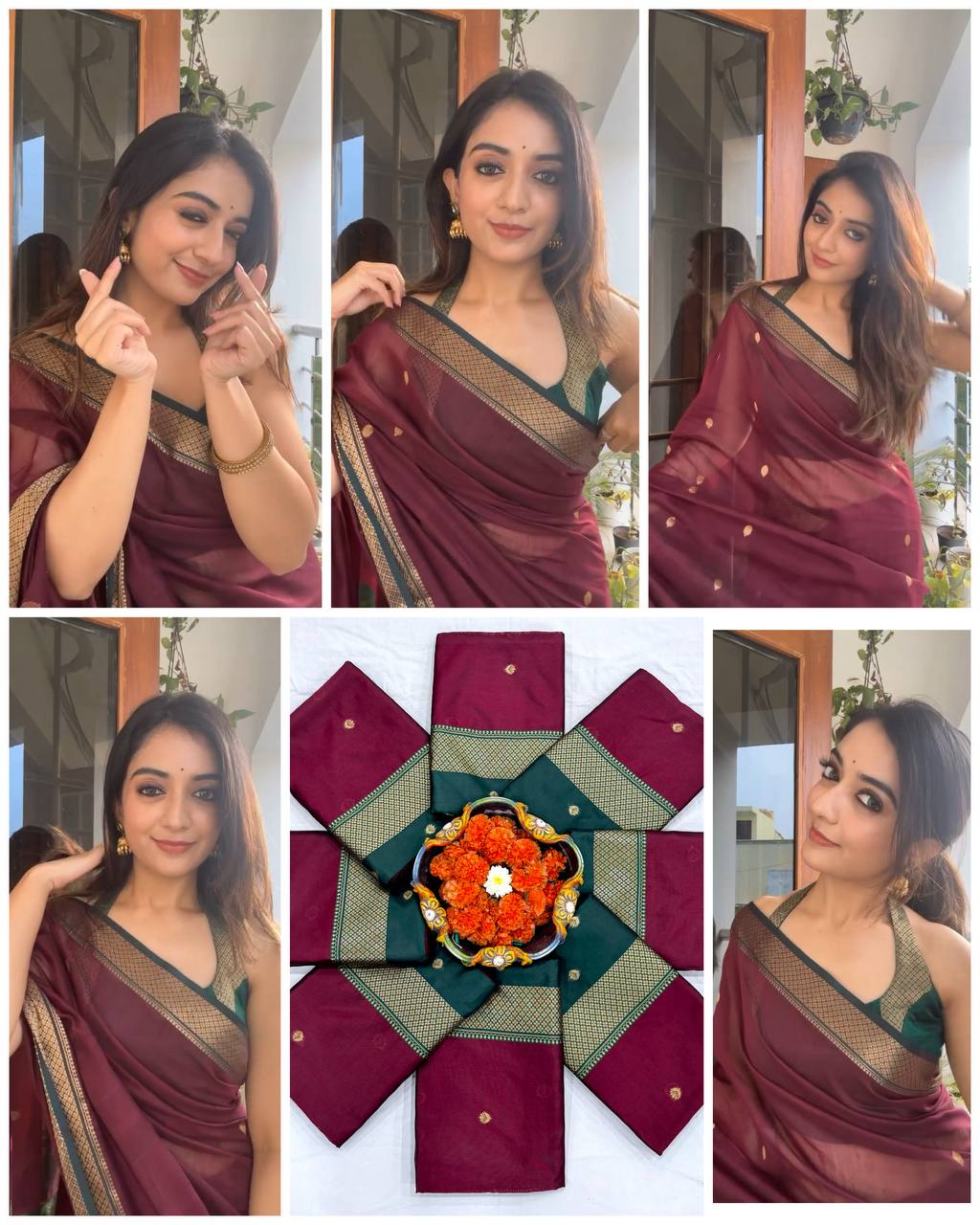 Elegant Dual-Tone Border Saree